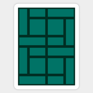 A Brick Orthogonal Pattern - Teal Green Sticker